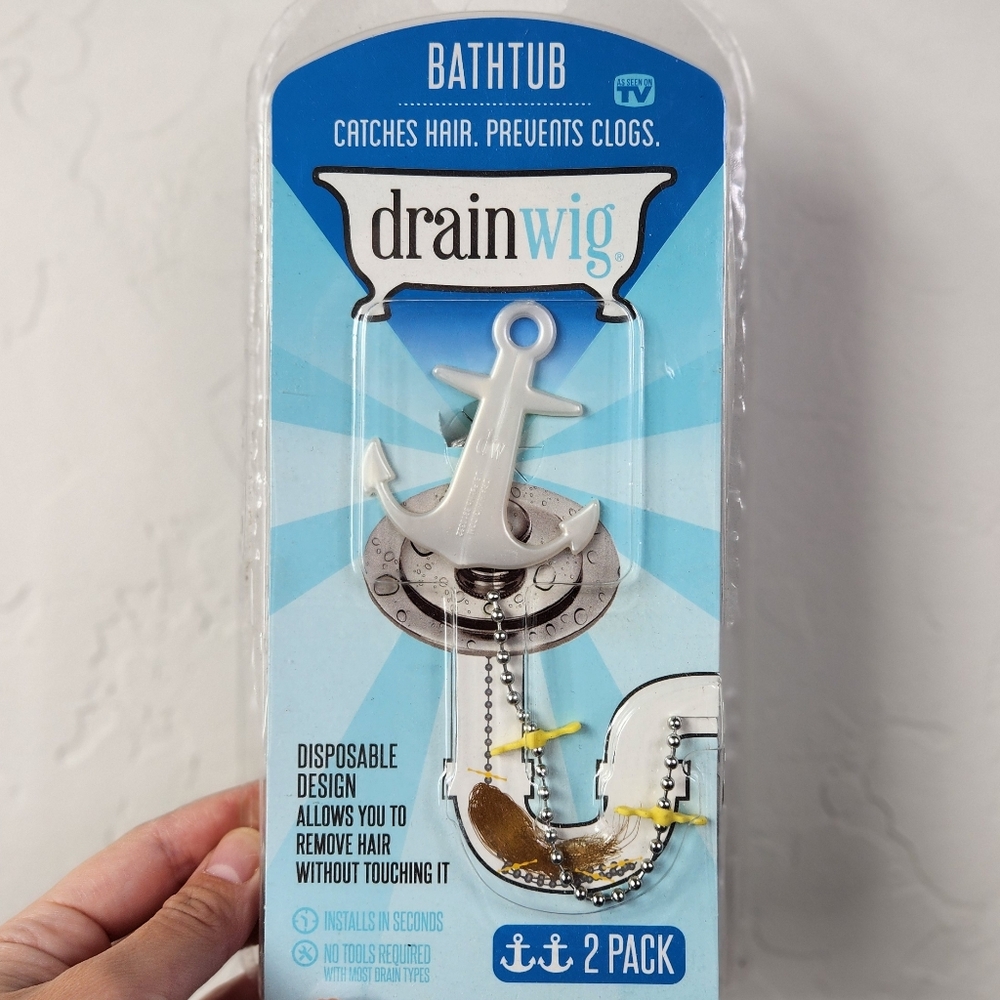 Bathtub Hair Catcher - White